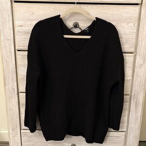 Express Black V-Neck Sweater for Women